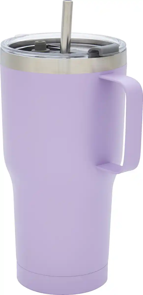 Bild 2 von IDEENWELT Thermobecher mit Trinkhalm flieder