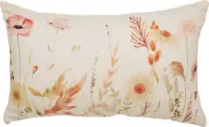 IDEENWELT Deko-Kissen Blumen orange