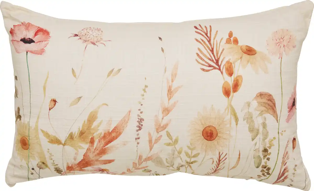 Bild 1 von IDEENWELT Deko-Kissen Blumen orange
