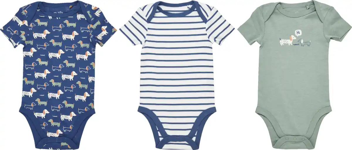 Bild 1 von IDEENWELT 3er Set Baby Body Dackel Gr. 74/80