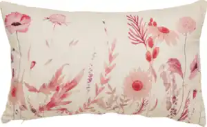 IDEENWELT Deko-Kissen Blumen rosa