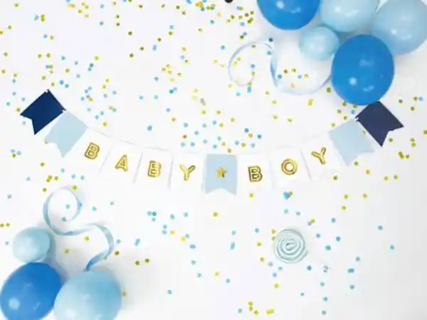 Bild 3 von PartyDeco Party-Dekorationsset "Baby Shower" blau 35tlg, 1 St
