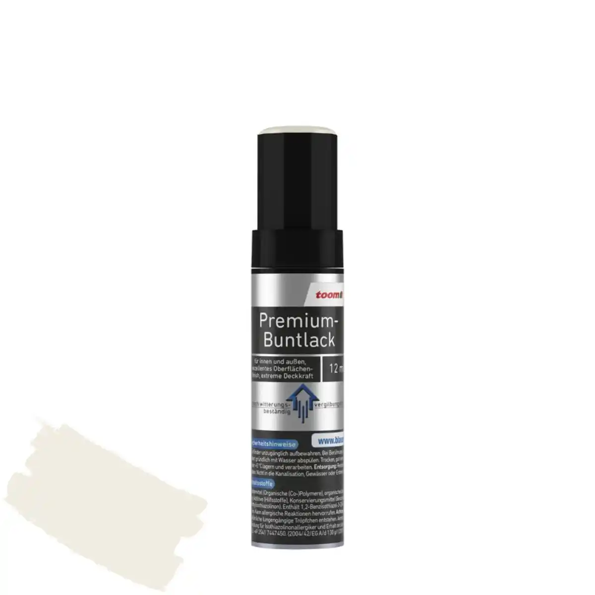 Bild 1 von toom Premium-Buntlackstift reinweiß seidenmatt 12 ml