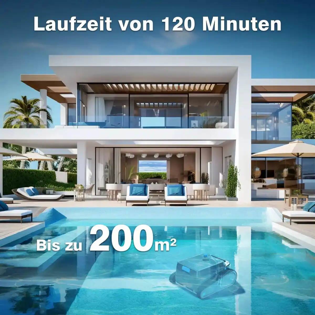 Bild 4 von EVERCROSS BOT U8 Poolroboter Boden und Wand mit APP Schwarz