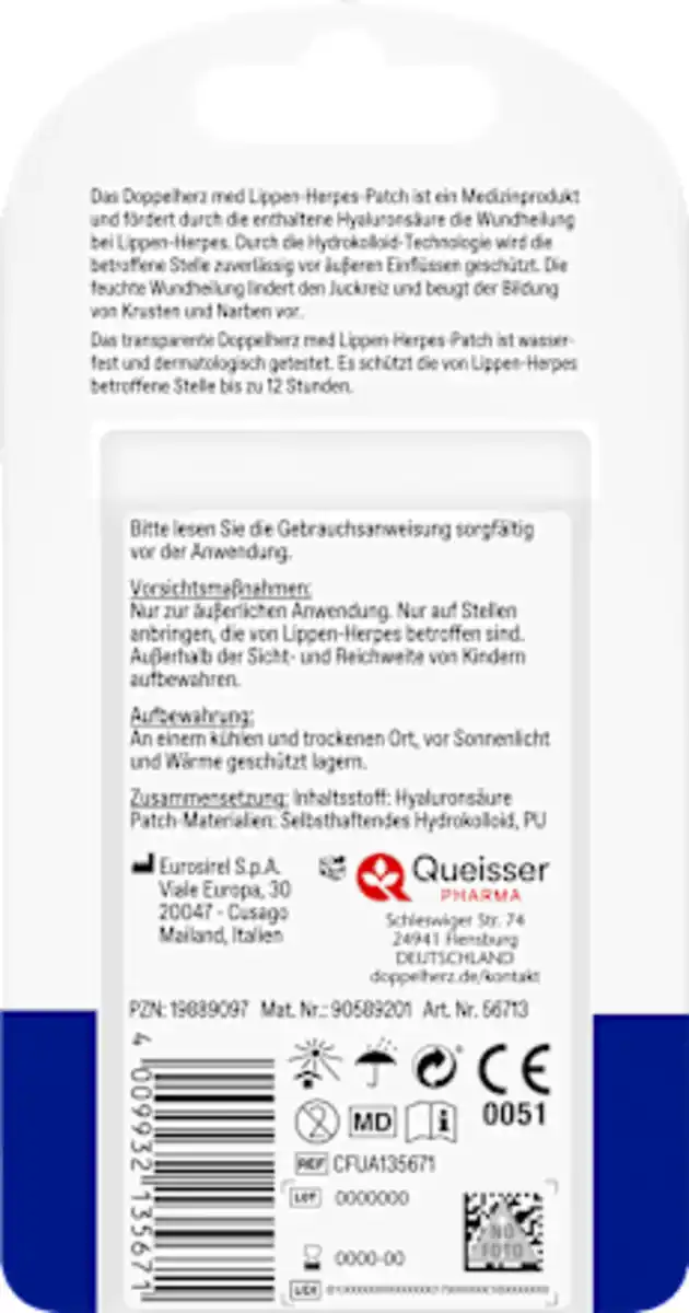 Bild 2 von Doppelherz med Lippen-Herpes-Patch, 15 St
