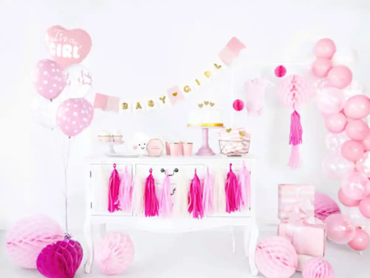 Bild 3 von PartyDeco Party-Dekorationsset "Baby Shower" rosa, 35tlg, 1 St