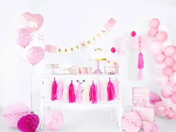 Bild 3 von PartyDeco Party-Dekorationsset "Baby Shower" rosa, 35tlg, 1 St