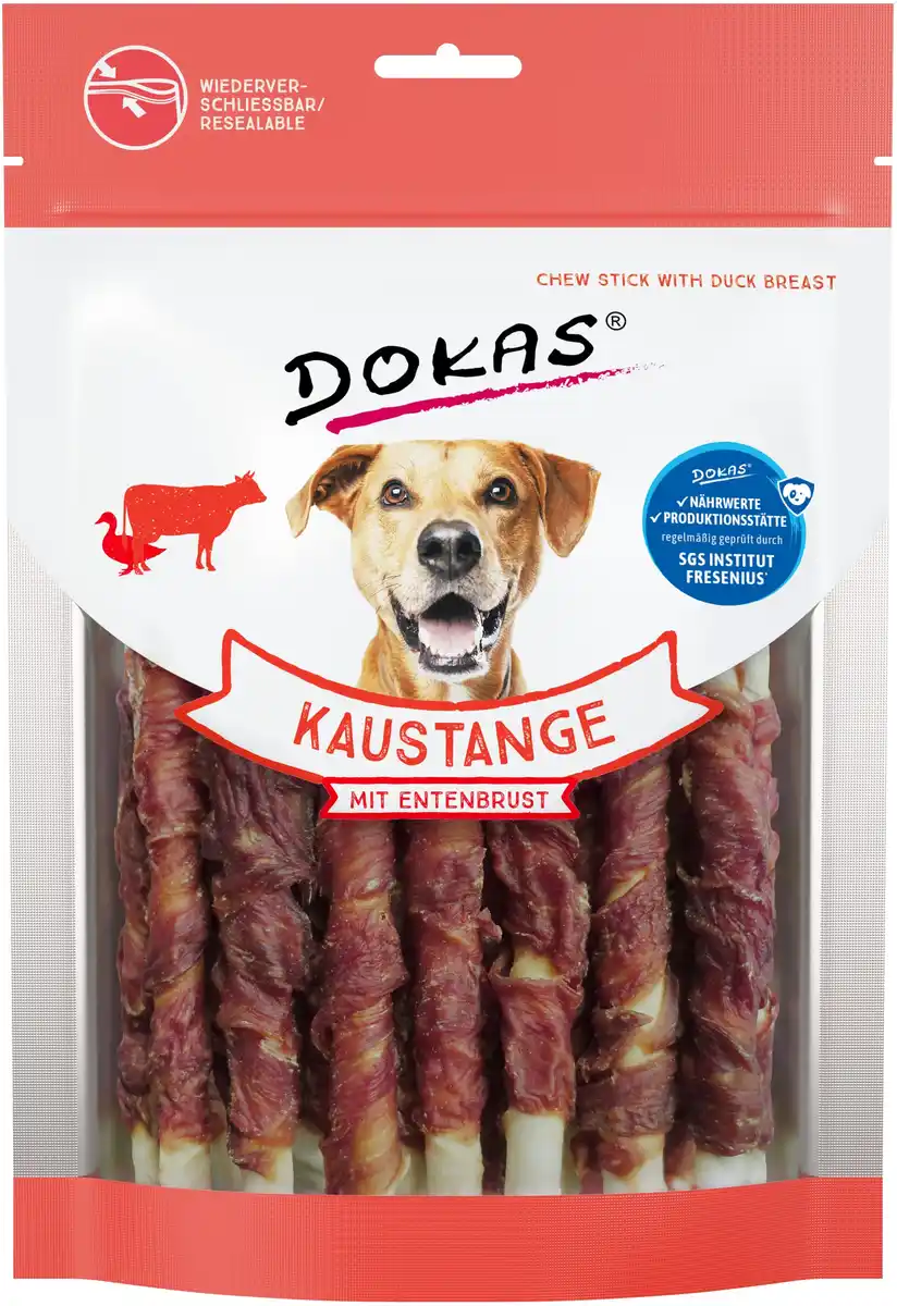 Bild 1 von Dokas Hundesnack Kaustange mit Entenbrust 200 g