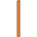 Bild 3 von Vierkant-Zaunpfahl 9 cm x 9 cm x 190 cm Rundkopf Honigfarben lasiert