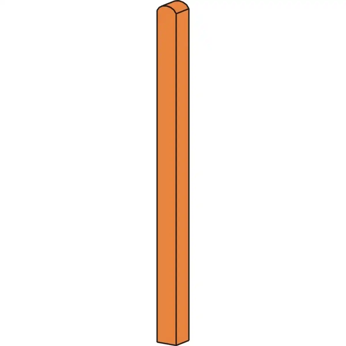 Bild 3 von Vierkant-Zaunpfahl 9 cm x 9 cm x 190 cm Rundkopf Honigfarben lasiert