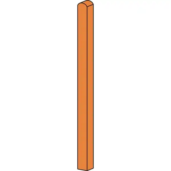 Bild 3 von Vierkant-Zaunpfahl 9 cm x 9 cm x 190 cm Rundkopf Honigfarben lasiert