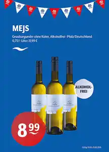 MEJS Grauburgunder ohne Kater Alkoholfrei Pfalz/Deutschland