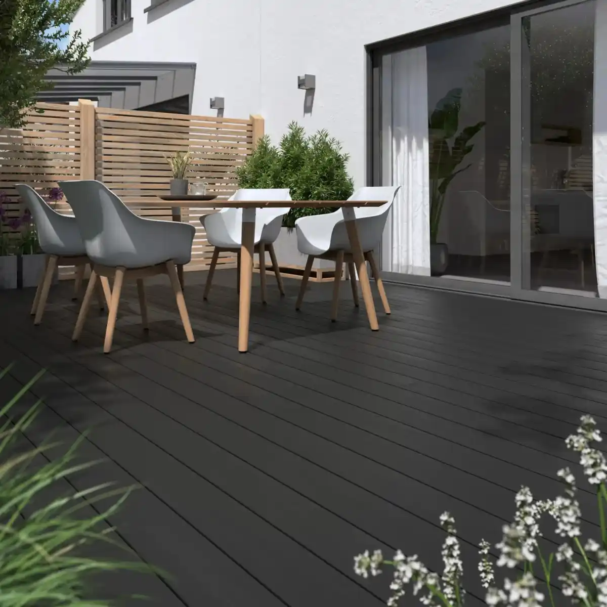 Bild 4 von Elephant WPC-Terrassendiele basicDeck Comfort Anthrazit 2cm x 14,5cm x 300cm