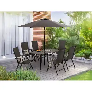 Sitzgruppe Townsville 8-tlg. Aluminium Anthrazit