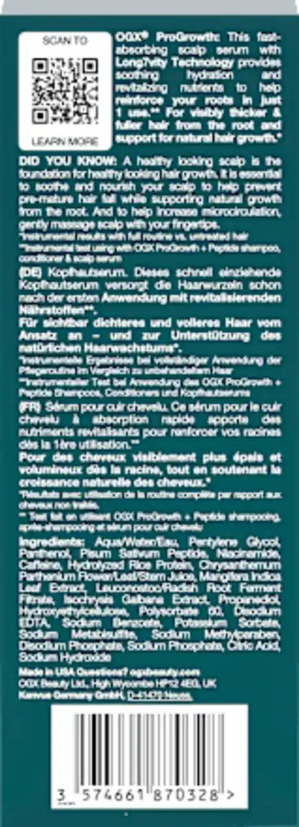 Bild 4 von OGX Scalp Serum ProGrowth + Peptide, 10 ml