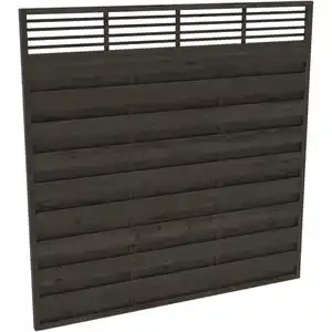 Sichtschutzzaun Element Wien Anthrazit lasiert 180 cm x 180 cm