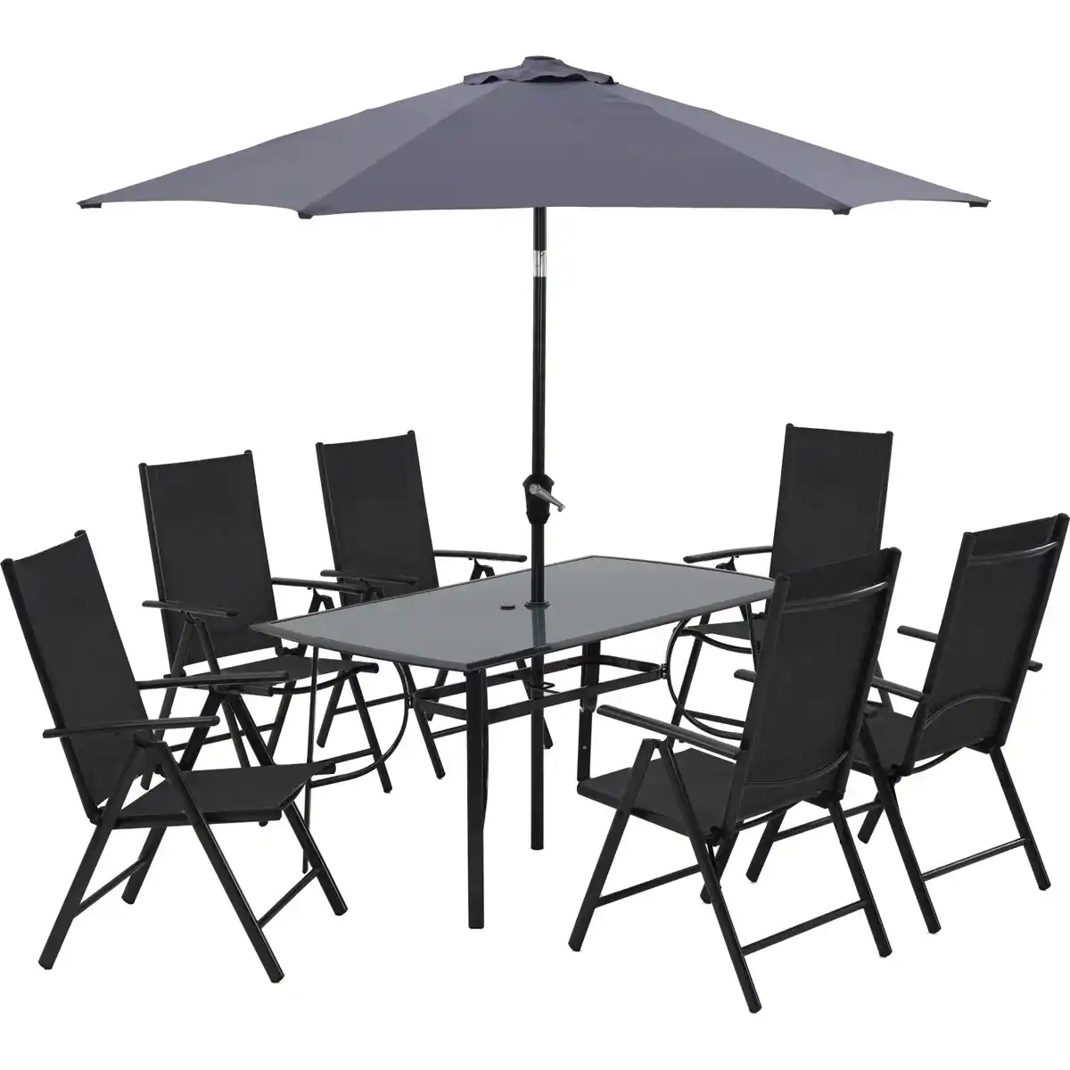 Bild 2 von Sitzgruppe Townsville 8-tlg. Aluminium Anthrazit