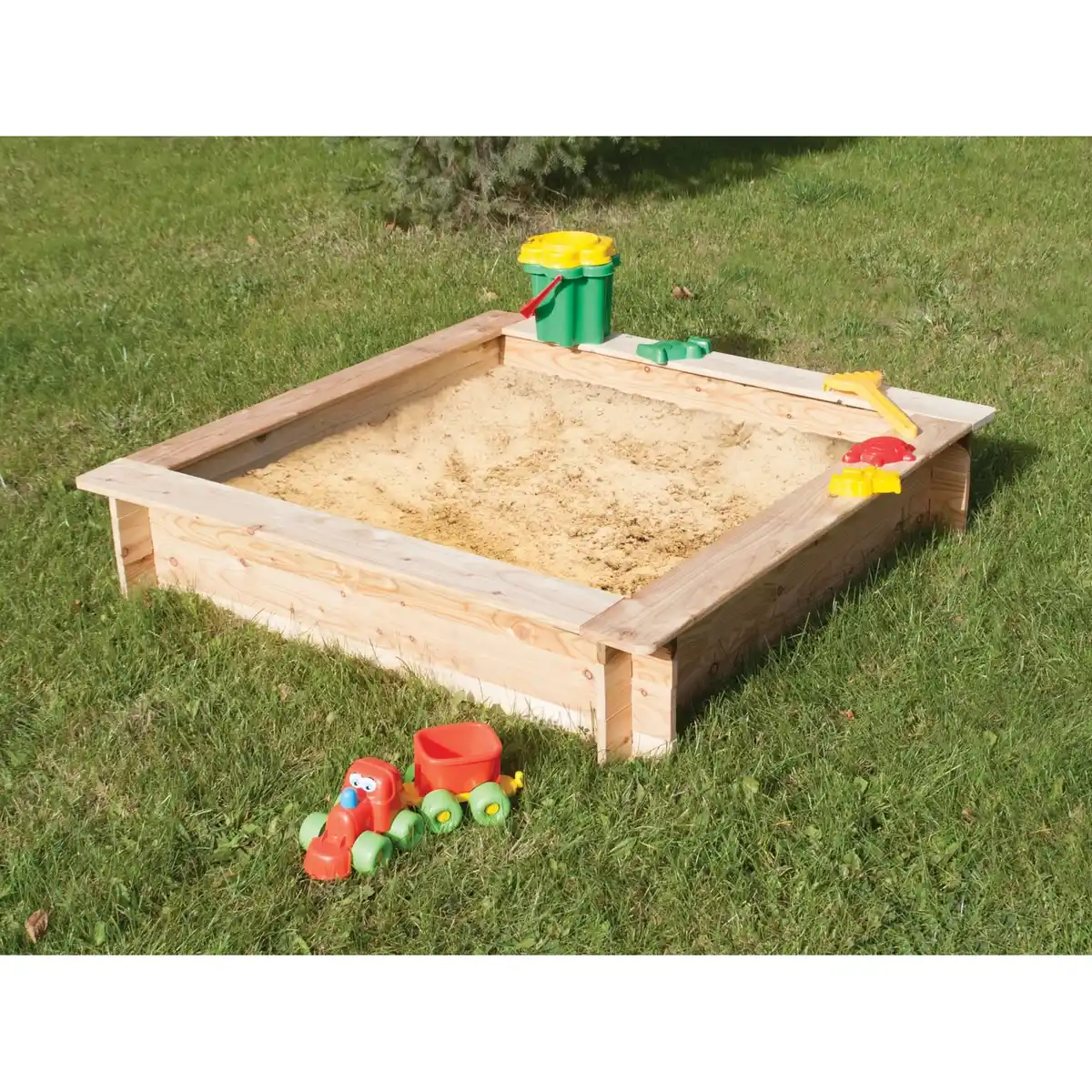 Bild 4 von Sandkasten Komplett-Bausatz Fichtenholz 120 cm x 120 cm