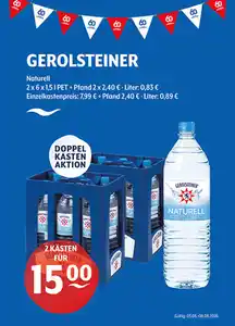 GEROLSTEINER NaturellDOPPELKASTEN-AKTION:2 KÄSTEN FÜR