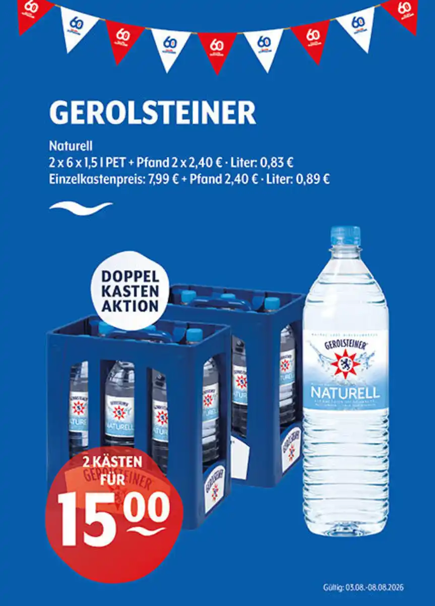 Bild 1 von GEROLSTEINER NaturellDOPPELKASTEN-AKTION:2 KÄSTEN FÜR