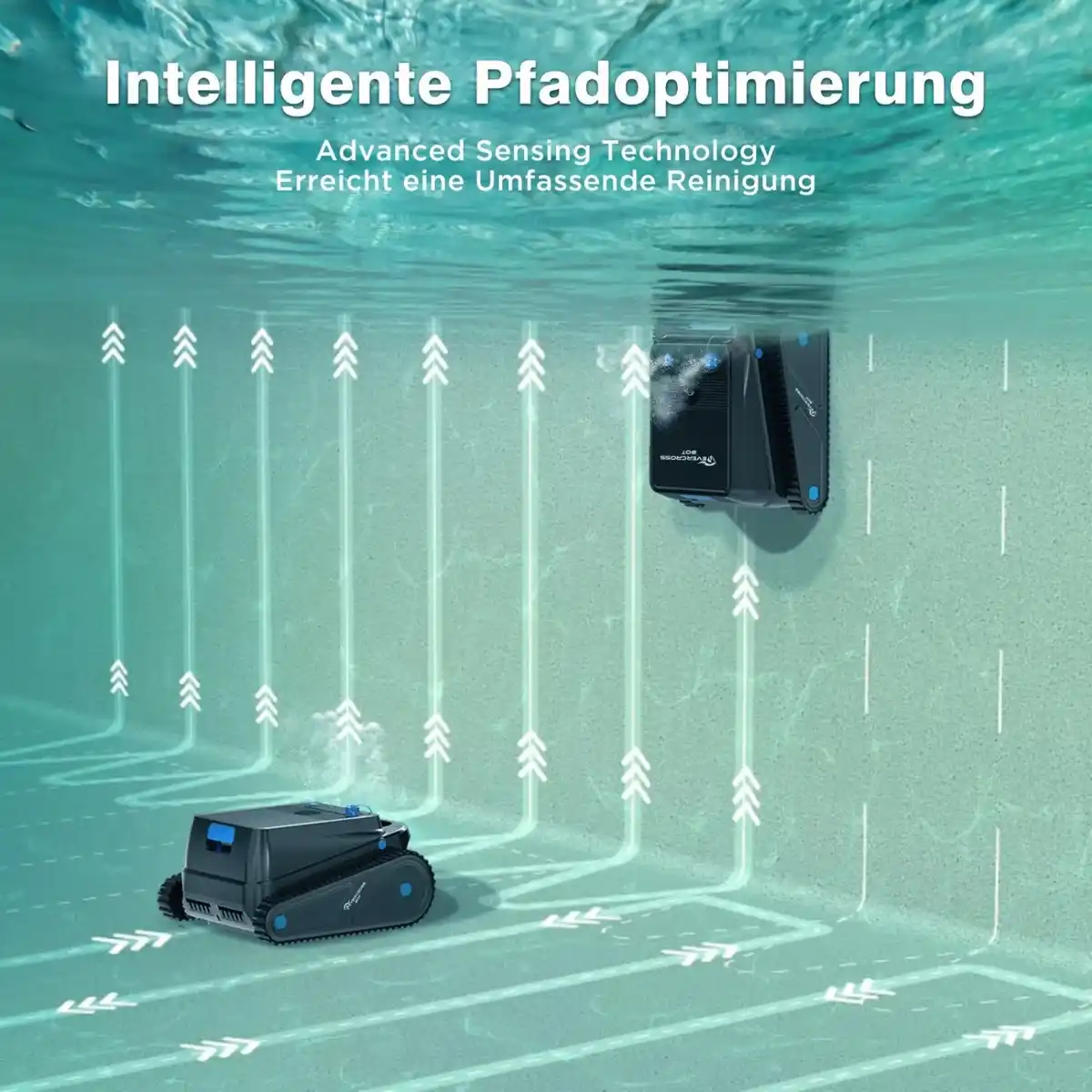 Bild 3 von EVERCROSS BOT U8 Poolroboter Boden und Wand mit APP Schwarz