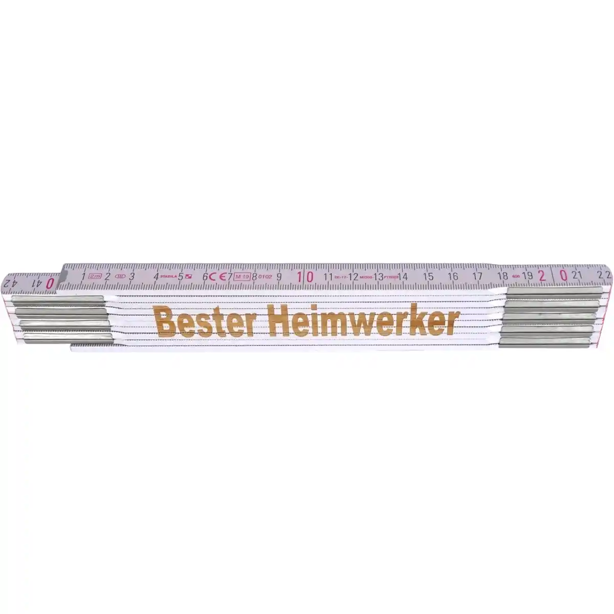 Bild 2 von Stabila Zollstock mit Lasergravur Männernamen/Sprüchen 2 m