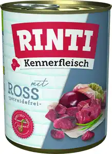 Rinti Kennerfleisch Hundenassfutter Adult getreidefrei 800 g Ross bei Kartonabnahme
