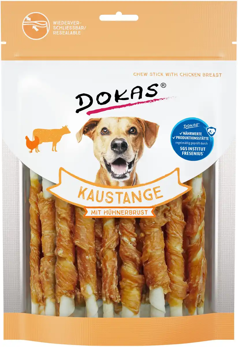 Bild 1 von Dokas Hundesnack Kaustange mit Hühnerbrust 200 g