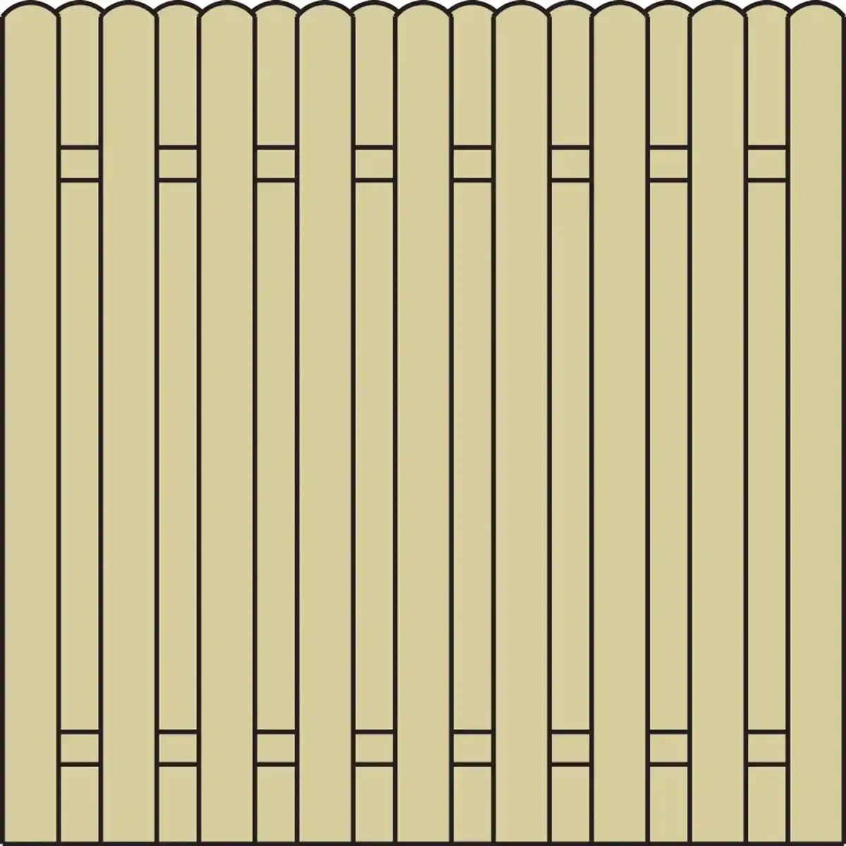 Bild 2 von Sichtschutzzaun-Element Lüneburg druckimprägniert 180 cm x 180 cm