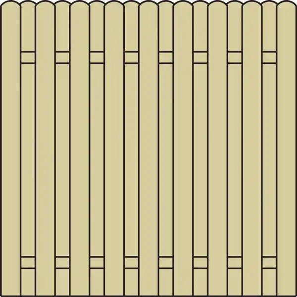 Bild 2 von Sichtschutzzaun-Element Lüneburg druckimprägniert 180 cm x 180 cm