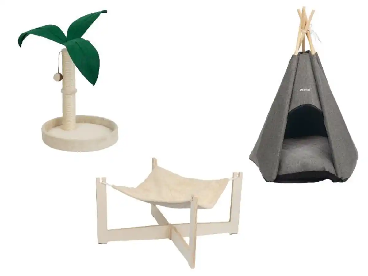 Bild 3 von ZOOFARI® Kratzbaum »Palme« / Hängematte / Haustier-Tipi