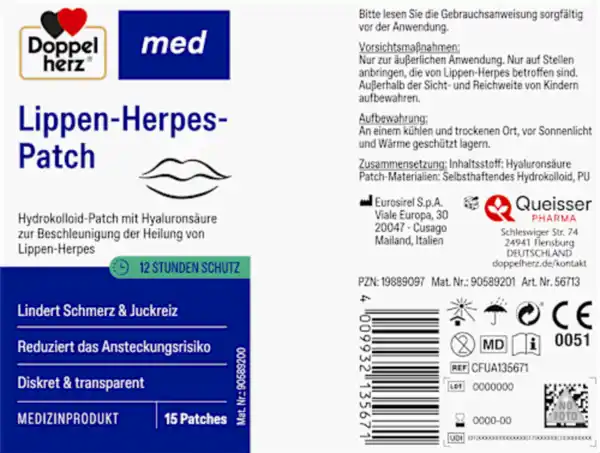 Bild 3 von Doppelherz med Lippen-Herpes-Patch, 15 St