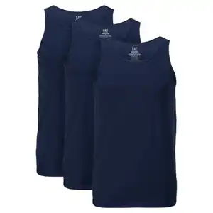 UP2FASHION MEN Herren Tanktop, 3er-Pack, Marineblau, M