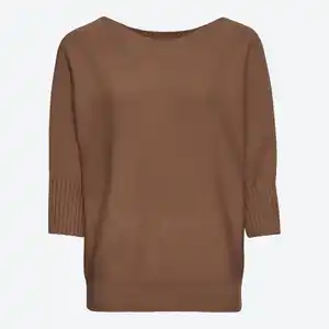 Damen-Pullover mit U-Bootausschnitt