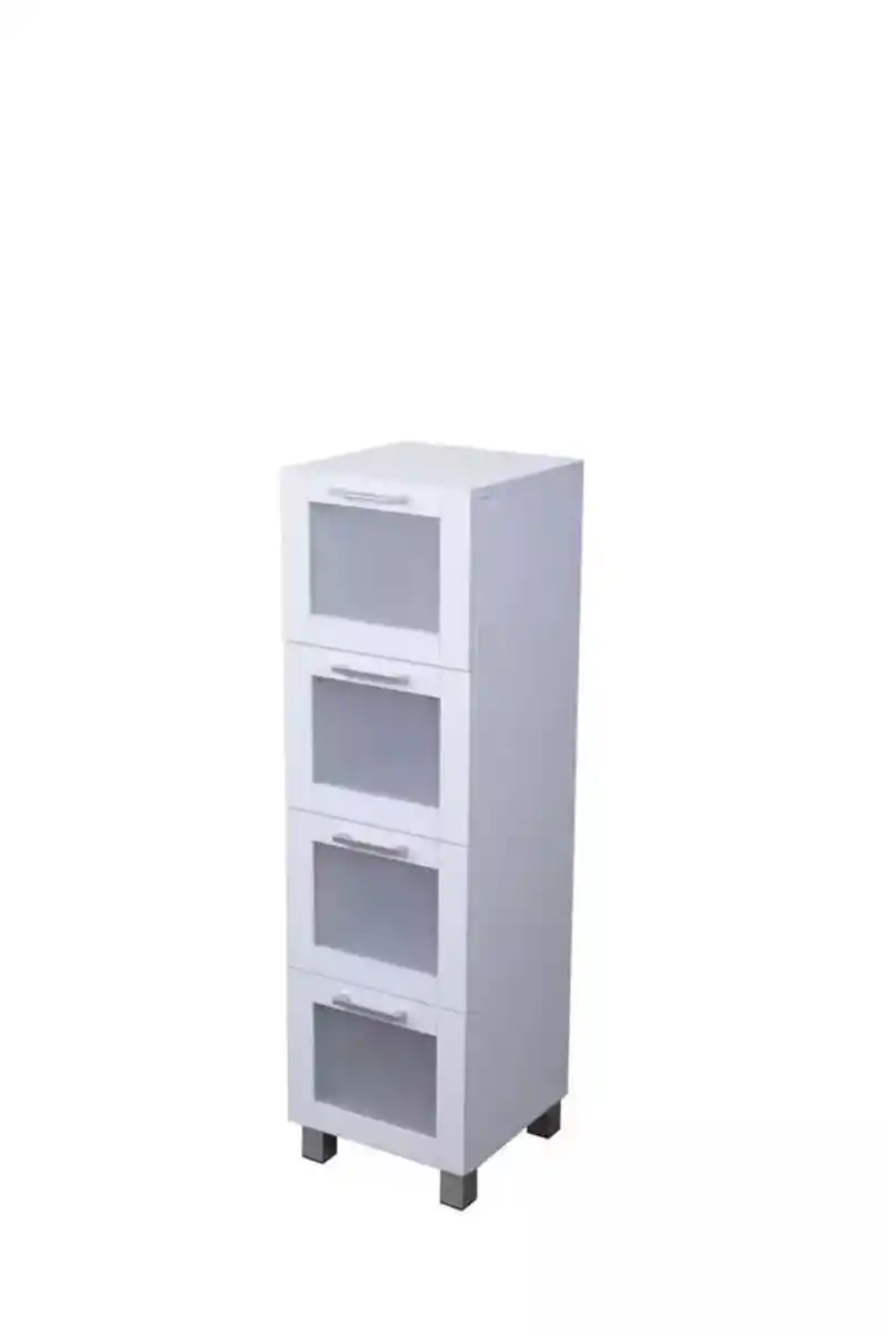 Bild 1 von Badschrank mit 4 Schubladen, ca. 30 x 30 x 102,5 cm - Weiß