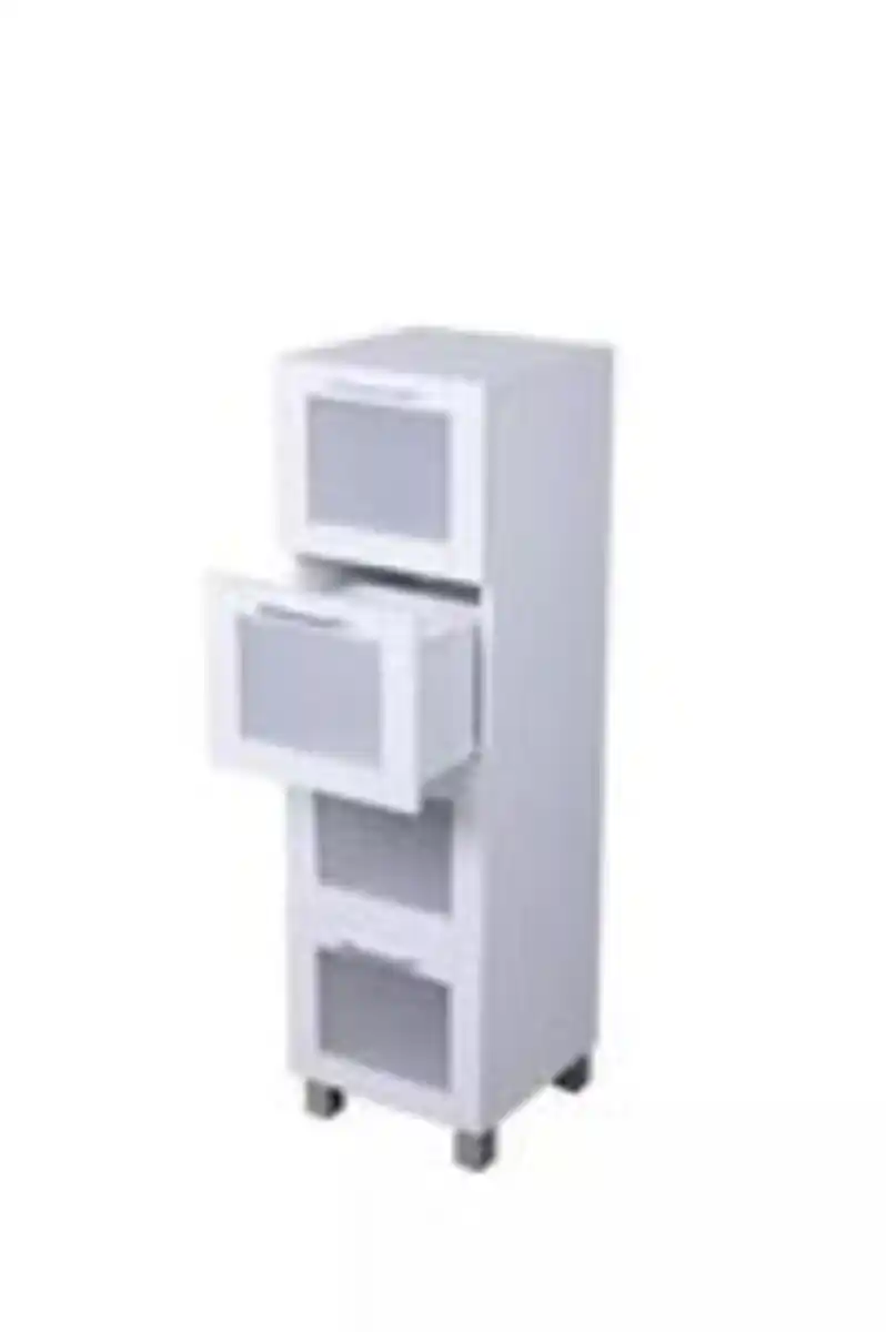 Bild 3 von Badschrank mit 4 Schubladen, ca. 30 x 30 x 102,5 cm - Weiß