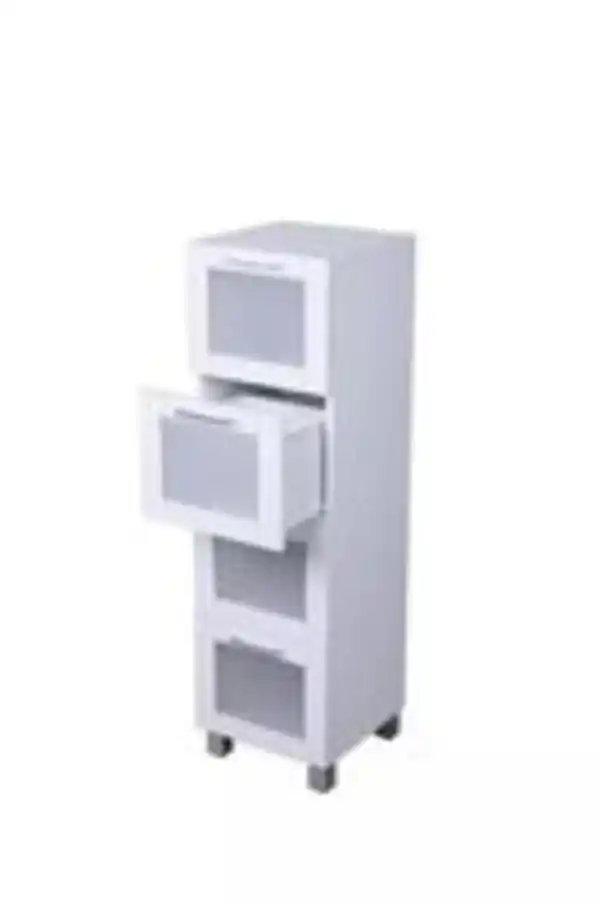 Bild 3 von Badschrank mit 4 Schubladen, ca. 30 x 30 x 102,5 cm - Weiß