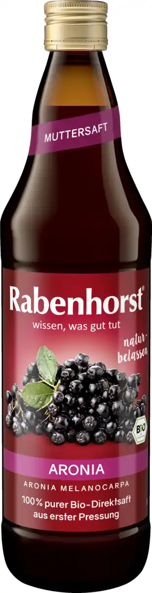 Bild 1 von Rabenhorst Aronia Muttersaft 700ml - 100% purer Direktsaft, 700 ml