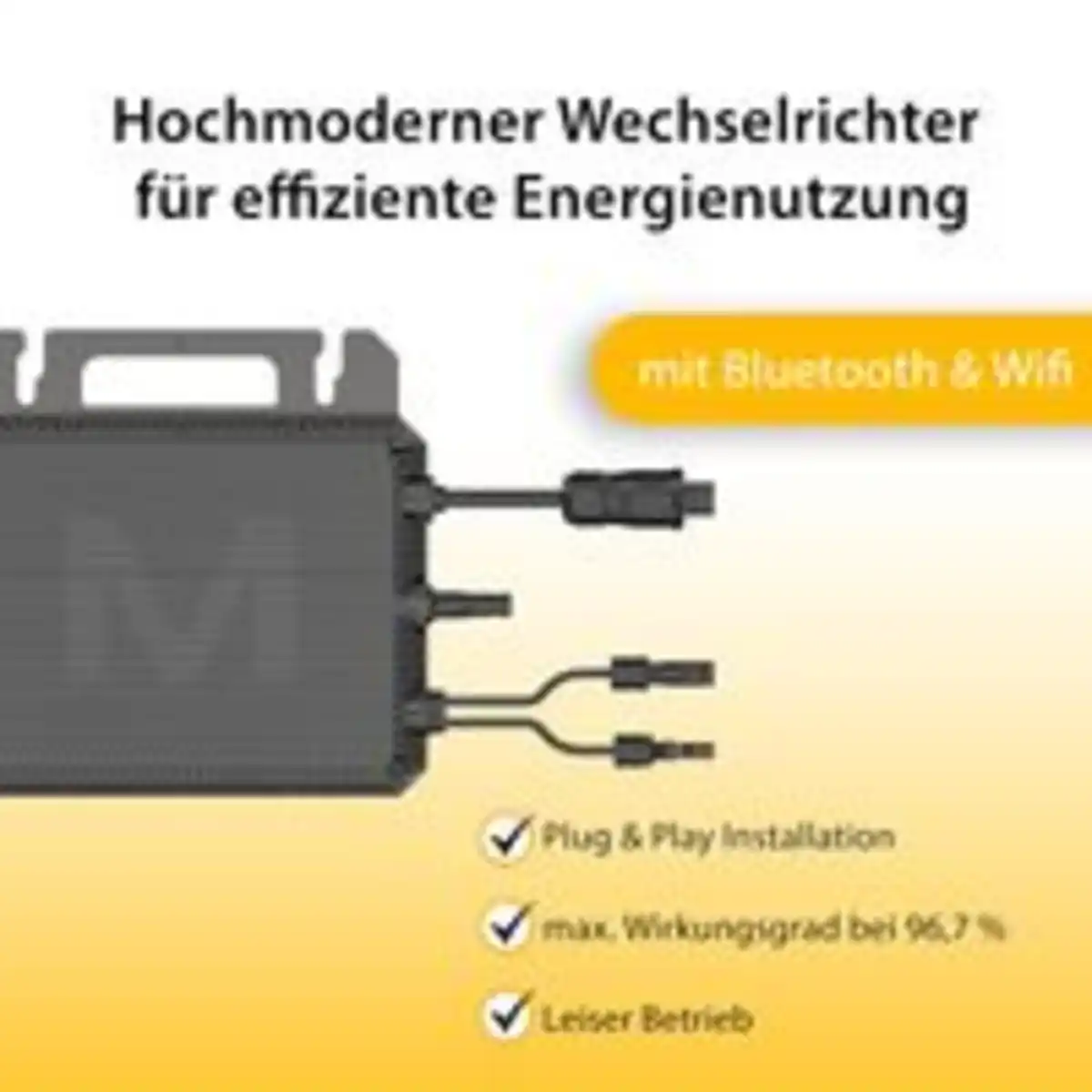 Bild 3 von 900W VALE Balkonkraftwerk mit 2x450 Wp Bifazial | Marstek M2-800 | 3m AC-Kabel