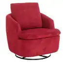 Bild 1 von Drehbarer & schwingbarer Loungesessel mit gepolsterten Kissen, ca. 85 x 90 x 45-77 cm - Pink