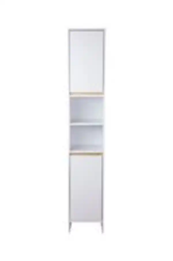 Bild 3 von Bad-Hochschrank mit 2 Türen, ca. 180 x 32 x 28 cm - Weiß