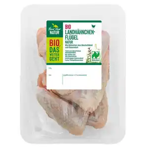 NUR NUR NATUR Bio-Landhähnchen Flügel 350 g, Natur