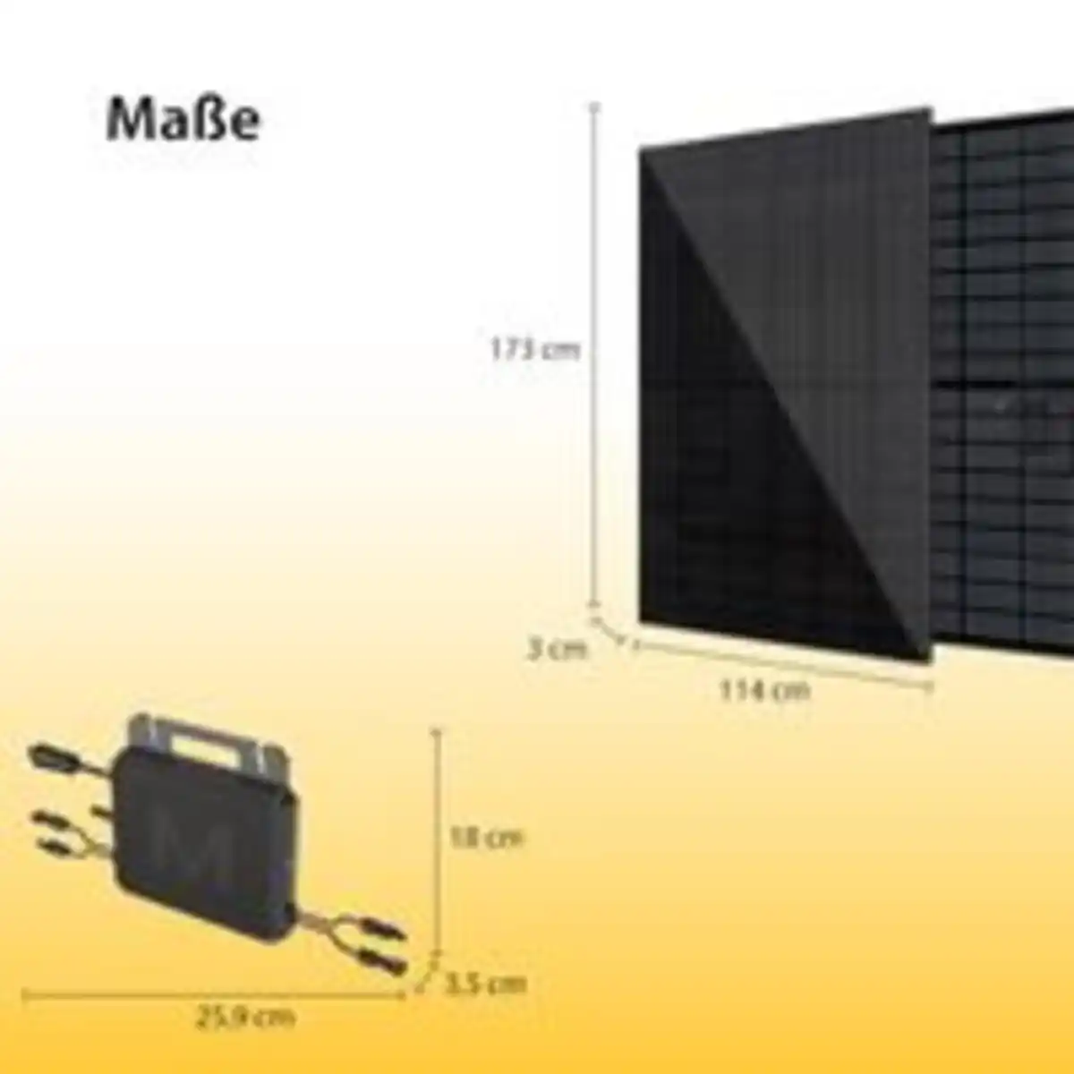 Bild 4 von 900W VALE Balkonkraftwerk mit 2x450 Wp Bifazial | Marstek M2-800 | 3m AC-Kabel