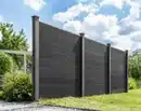 Bild 2 von WPC-Sichtschutzzaun CORTEZA - 2x Elemente + 3x Pfosten - Anthrazit