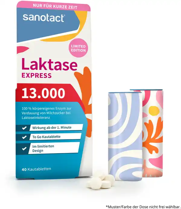 Bild 3 von sanotact® Express Laktase 13.000 Kautabletten, 18 g