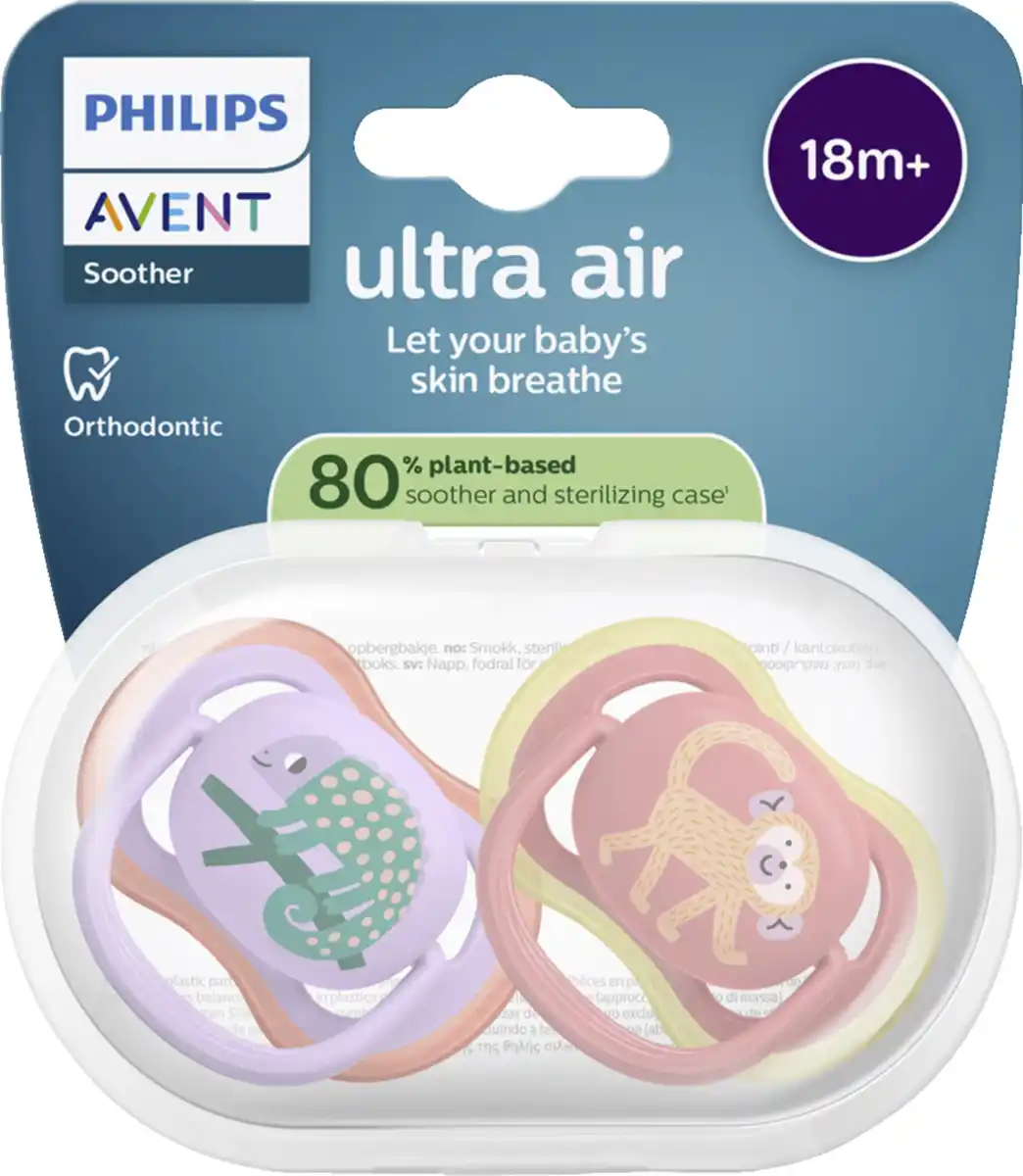 Bild 1 von PHILIPS AVENT Ultra Air Schnuller Elefant 18+ Monate