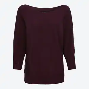 Damen-Pullover mit U-Bootausschnitt