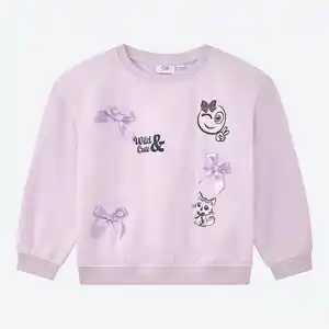 Kinder-Mädchen-Sweatshirt mit Satin-Schleifen