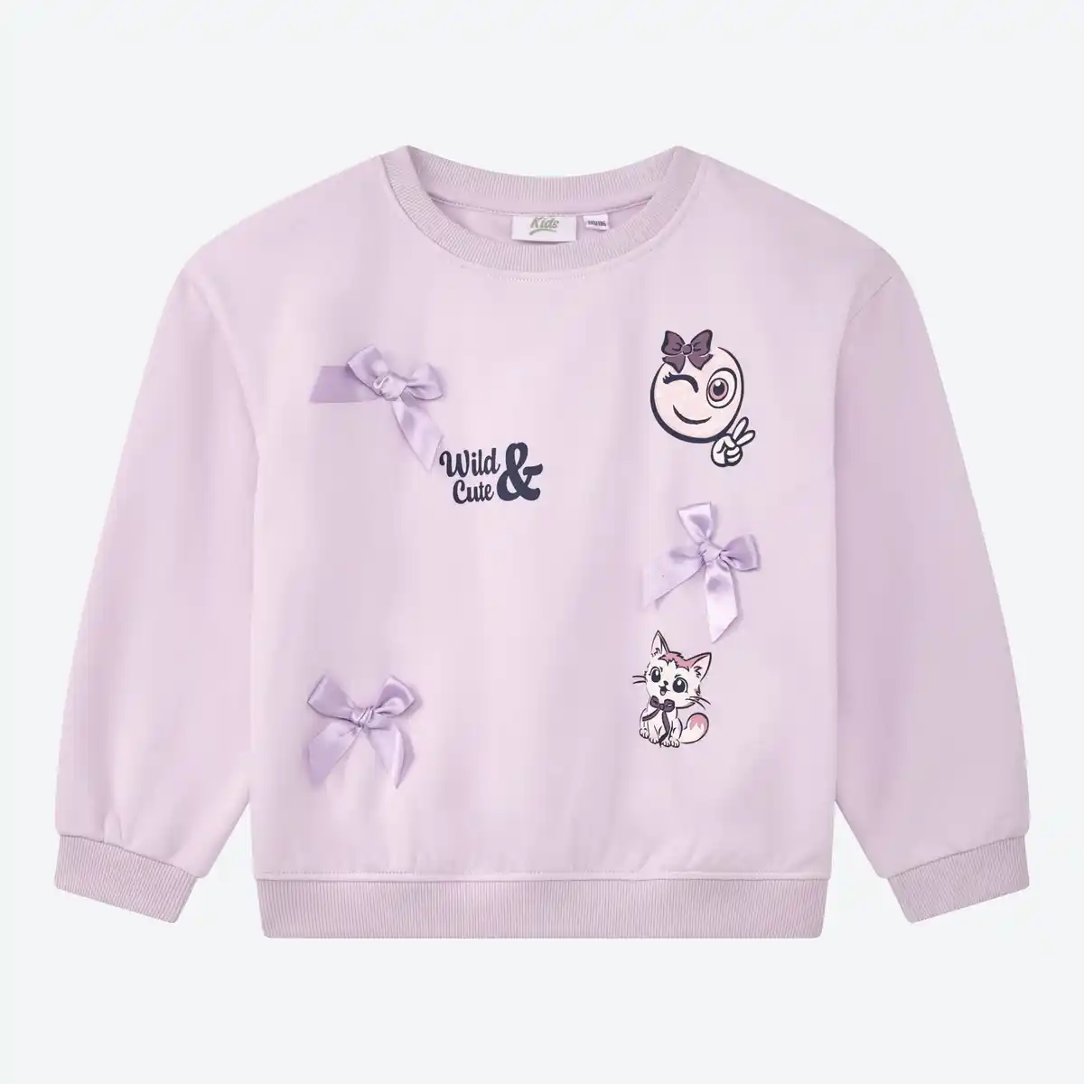 Bild 1 von Kinder-Mädchen-Sweatshirt mit Satin-Schleifen