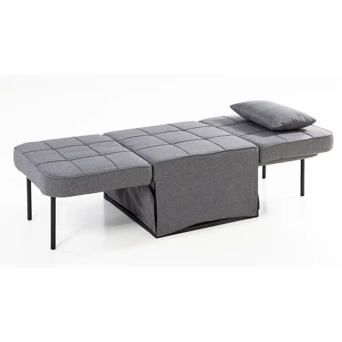 Bild 1 von 2 in 1 Schlafsofa, ca. 67 x 76 x 41 cm - Dunkelgrau